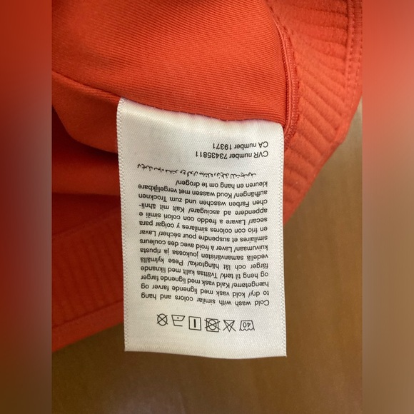 Girlfriend Collective Orange (Tart) Topanga High-Neck Bra XS - Picture 8 of 9